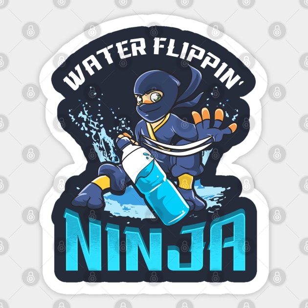 Water Flippin' Bottle Ninja Funny Humor Game Sticker by E